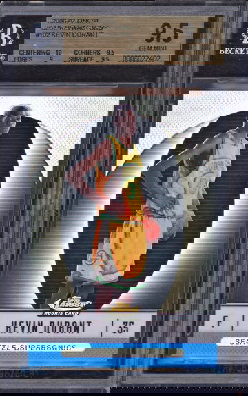 2006 Kevin Durant finest blue refractor 9.5 rookie