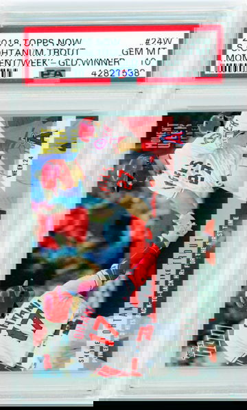 2018 Topps Now #24W S.Ohtani/M.Trout Moment/Week-Gold Winner PSA10 GEM MINT!