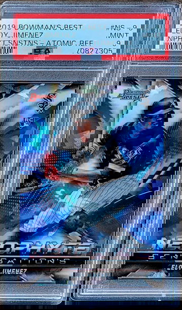 2019 ELOY JIMENEZ Bowman's Best ATOMIC REFRACTOR Neophyte Sensations PSA 9 POP 5