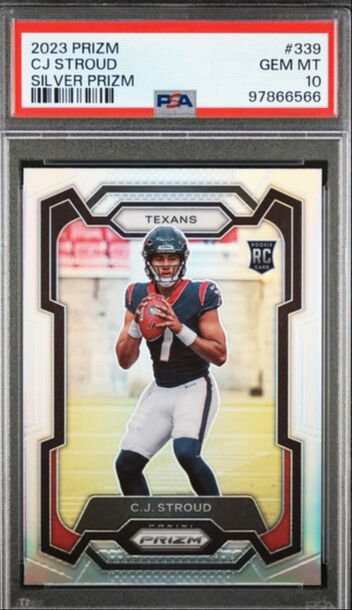 2023 Panini Prizm #339 CJ Stroud Rookie Silver Prizm PSA 10 Texans 