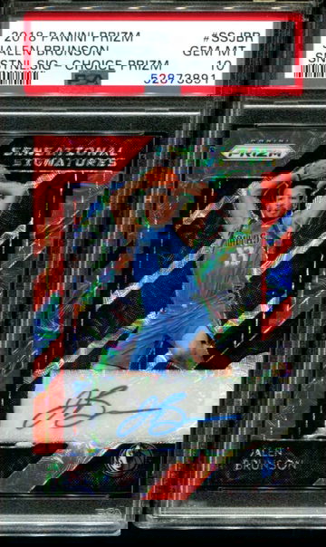 2018 panini prizm #ssjbr jalen brunson rc; red choice signatures auto psa 10 - pop 3