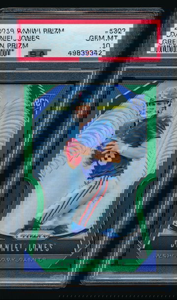 2019 Prizm Daniel Jones RC Green Prizms #302 PSA 10 