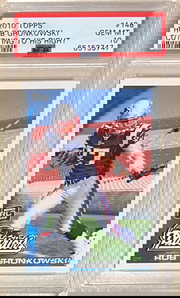 2010 Topps #148 Rob Gronkowski PSA 10 Gem Mint rookie card