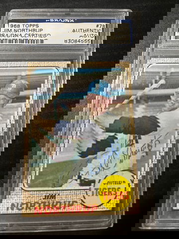 1968 Topps Jim Northrup Auto PSA