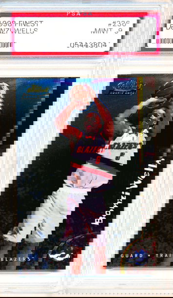 1998 Topps Finest #236 Bonzi Wells Rookie PSA 9