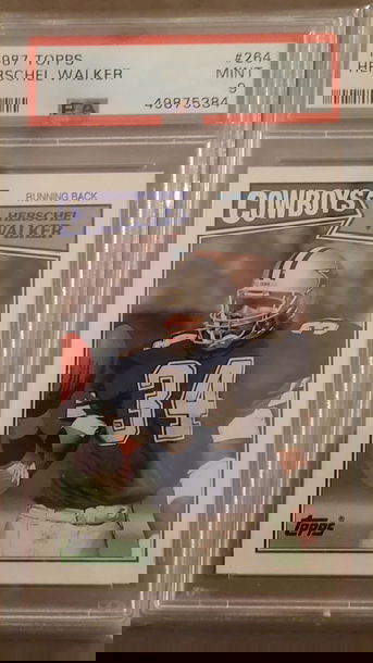 1987 Topps Herschel Walker rc PSA 9