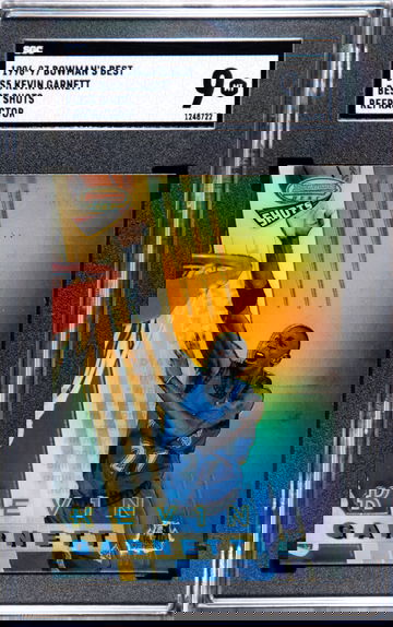 KEVIN GARNETT 1996-97 Bowman's Best Shots BS5 Refractor SGC 9 MINT HOF KG