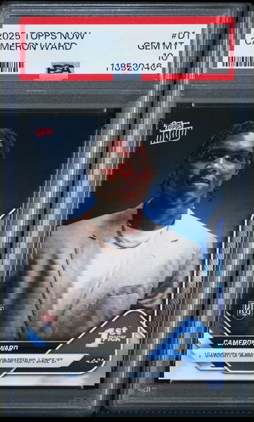 2025 TOPPS NOW DRAFT NIGHT CAMERON WARD #D1 RC ROOKIE PSA 10