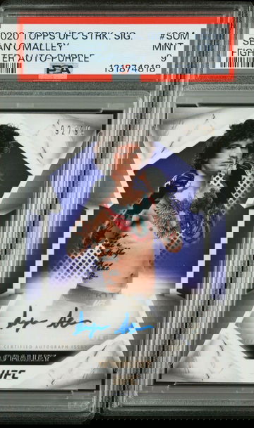 PSA 9 MINT 2020 Topps UFC Striking Signatures Sean O'Malley Purple Auto Card /99