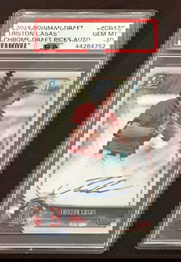 2018 Bowman draft chrome Triston Casas psa 10 auto rc 