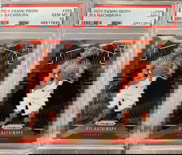 (2) Lot! 2019 Prizm Rui Hachimura PSA 10 & 9 