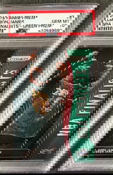 2019 lebron james finalists green Prizm psa 10