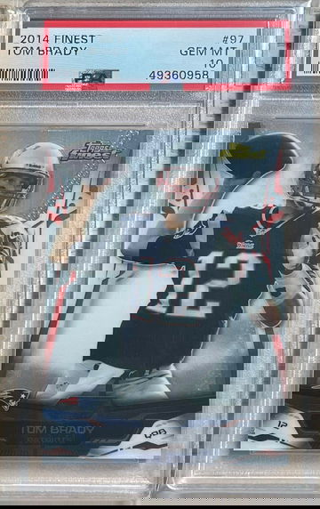 2014 Topps Finest #97 Tom Brady Base PSA 10 Gem