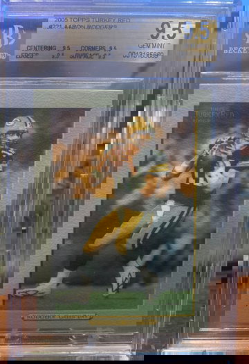 2005 Topps Turkey Red #221 Aaron Rodgers Rookie BGS 9.5