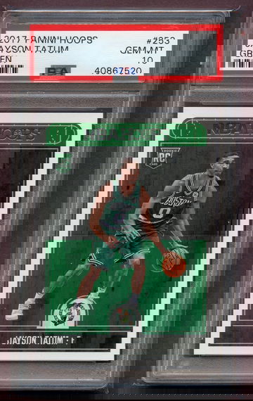 JAYSON TATUM 2017 Panini Hoops #253 Rookie PSA 10 GEM MINT Boston Celtics 7520