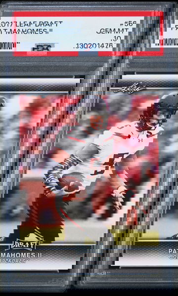 Patrick Mahomes II 2017 Leaf Draft Rookie PSA 10 Gem Mint #56 RC