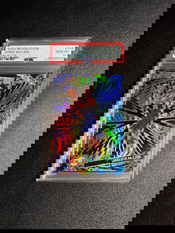 2024/25 Panini Revolution Jared Mccain #124 Galactic Rookie PSA 10 76ers