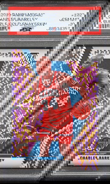 2019 Panini Mosaic Charles Barkley Purple/Gold SnakeSkin 20/20 PSA 10