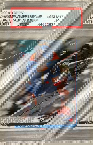 2019 Topps Vladimir Guerrero Jr. Missing Card Number NNO