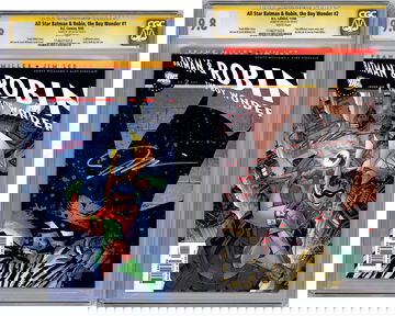 ALL STAR BATMAN & ROBIN #1-2 CGC-SS 9.8-9.8 SIG JIM LEE ROBIN CVR + MILLER VAR 2005