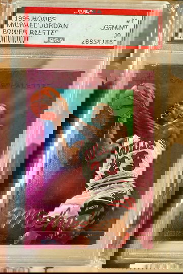 1995 Hoops Power Palette #1 Michael Jordan PSA 10