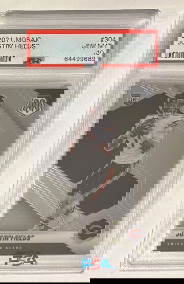 2021 Mosaic Justin Fields Bears Rookie PSA 10