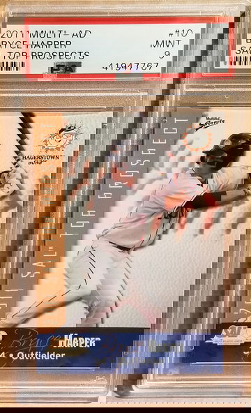 2011 Multi-Ad SAL Top Prospects Bryce Harper PSA 9