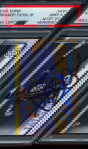 2019 Topps Fernando Tatis Jr. Autograph PSA 9 Mint 10 Gem Mint Auto