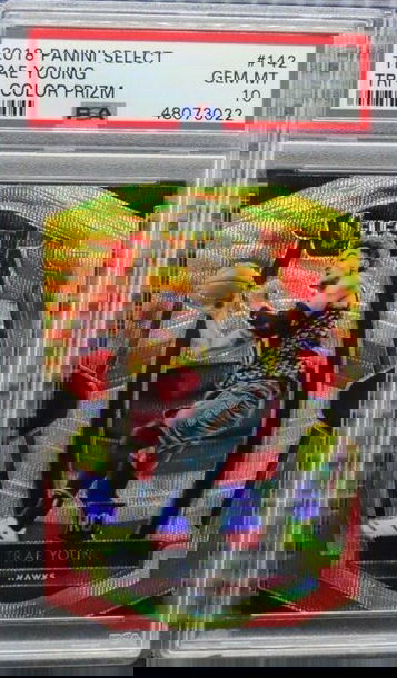 2018-19 Select Trae Young Premier Level Tri Color Prizm PSA 10