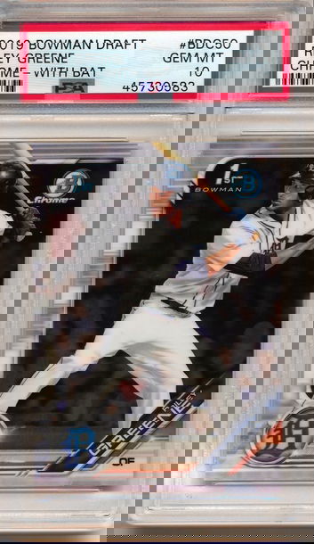 2019 Bowman Chrome Riley Greene PSA 10