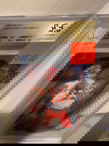 2017 Patrick Mahomes II Select Premier Level #103 Rookie  BGS 9.5 Gem Mint RC