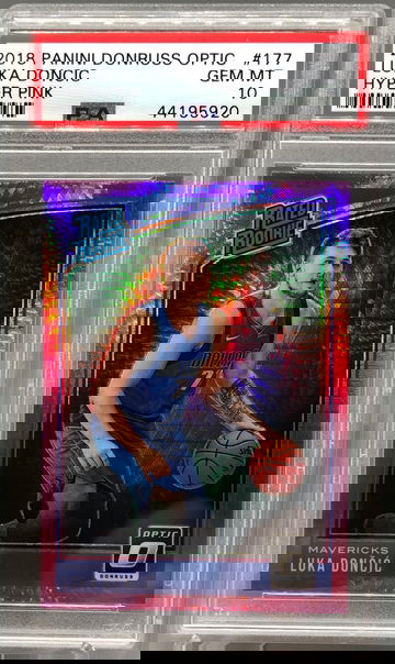 2018 Panini Optic Luka Doncic Hyper Pink 177 PSA 10