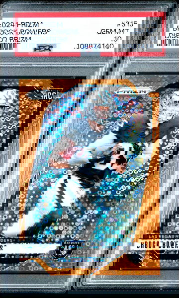 2024 Panini Prizm Disco Brock Bowers #315 PSA 10