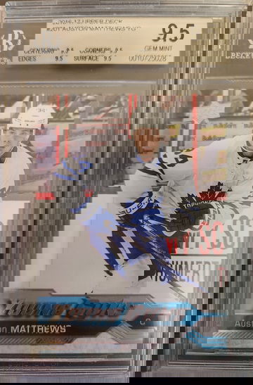 2016-17 Upper Deck Hockey Auston Matthews Young Guns #201 BGS 9.5