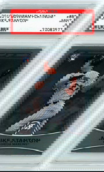 2010 Bowman Platinum #86 Mike (Giancarlo) Stanton Rookie PSA 9 MINT!