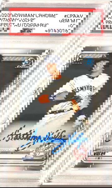 Anthony Volpe 2020 Bowman Chrome Prospects PSA10 Gem Mint 