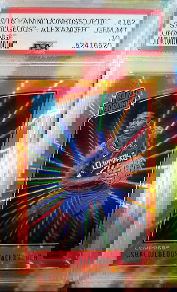 2018-19 Panini Donruss Shai Gilgeous-Alexander Orange Laser PSA 10