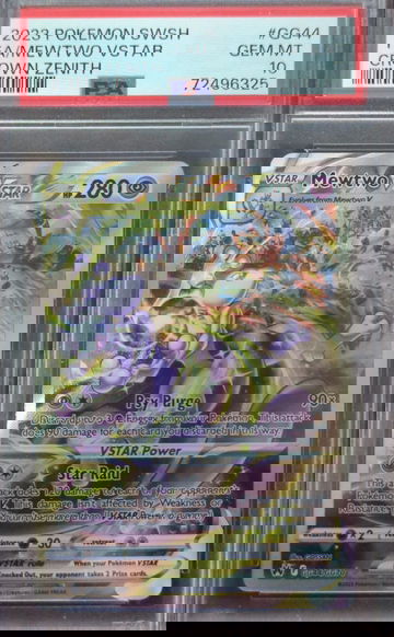 2023 Crown Zenith MewTwo VSTAR FA PSA 10