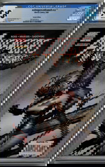 Avengers/Invaders 3 CGC 9.8 Variant Cover Ms. Marvel Bucky Wasp