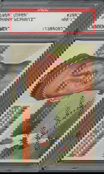 1956 Topps #298 Johnny Schmitz Boston Red Sox PSA 7 NM