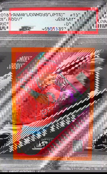 Mike Trout 2018 Optic #13 Orange /199 PSA 10