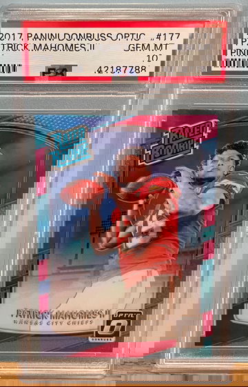 PATRICK MAHOMES 2017 Panini Donruss Optic Pink PSA 10