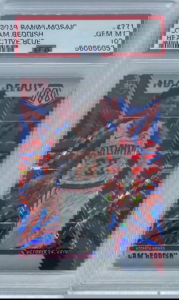 2019 Cam Reddish Mosaic Blue Reactive Prizm PSA 10