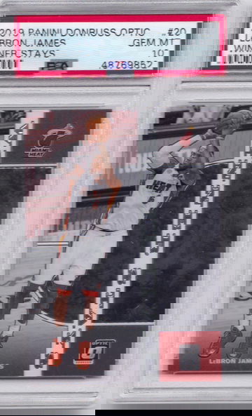 2019 LeBron James Optic Winner Stays PSA 10