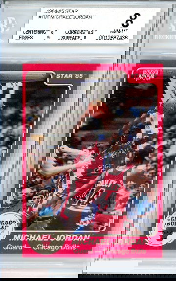 1984-85 STAR MICHAEL JORDAN #101 CHICAGO BULLS ROOKIE HOF BGS 8 NMMT