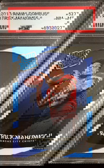 2017 Donruss Patrick Mahomes #327 PSA 8