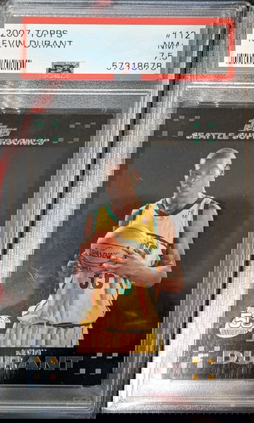 2007 Topps Black Border Kevin Durant #112 Rookie RC PSA 7.5 NM+