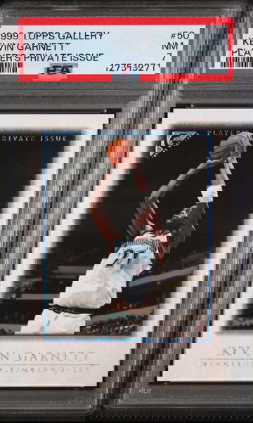 1999 Topps Gallery Player's Private Issue Kevin Garnett #50 /250 PSA 7