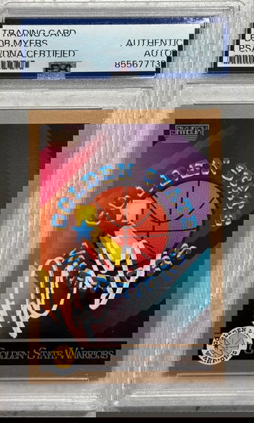 Bob Myers signed 1990 Skybox #336 Golden State Warriors PSA Authentic Auto