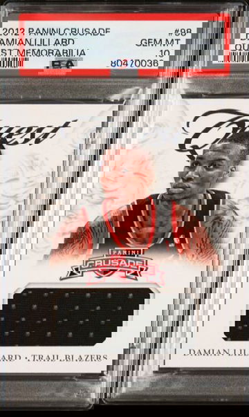 2012 Panini Crusade Damian Lillard Quest Memorabilia #98 PSA 10 [BK-2A.40]